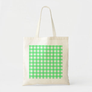 Bolsa Tote Gingham verde