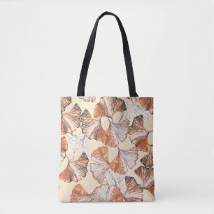 Bolsa Tote Gingko com o padrão perfeito do fruta. Aquarela fl