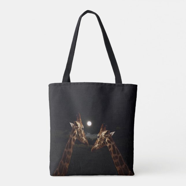 Bolsa Tote Girafa Amor À Lua, (Verso)