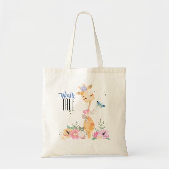 Bolsa Tote Girafa Bonita Caminha Alta Tipografia (Frente)