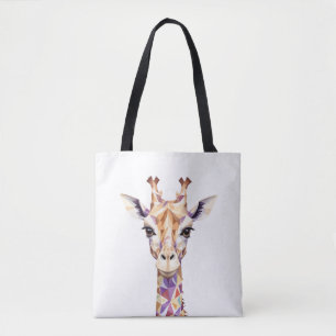 Bolsa Tote Girafa Brincadeira Adorável Joia Animal Colorida