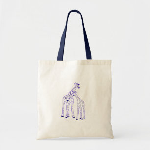 Bolsa Tote girafa da mamã e do bebê