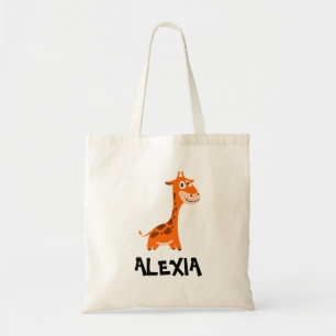 Bolsa Tote Girafa para Safari Aniversário Personalizado Tote