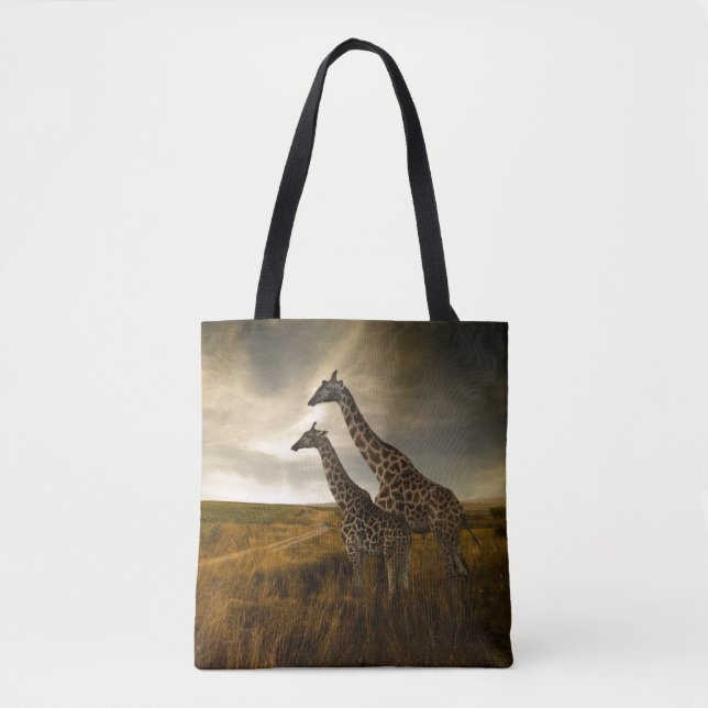 Bolsa Tote Girafas e a paisagem (Frente)