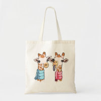 Girafas insolentes bonitos nos Scarves que tiram a