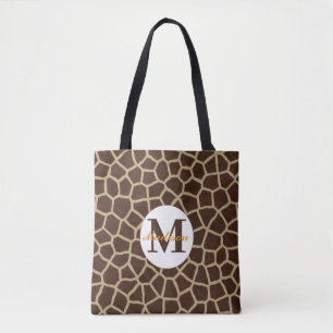 Bolsa Tote Giraffe Animal Print Personalizado Tot Bag