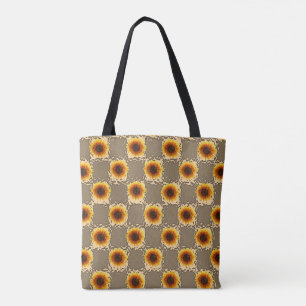Bolsa Tote girassóis de toalha