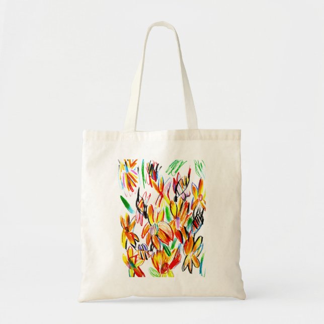 Bolsa Tote Girassóis e abelhas  (Frente)