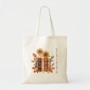 Bolsa Tote Girassóis e Folhas de outono - Leitura do outono