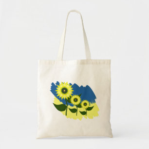 Bolsa Tote Girassóis Ucranianos. Bandeira da Ucrânia. Ucrânia