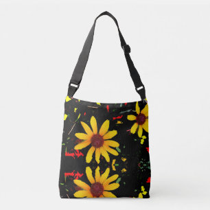 Bolsa Tote Girassol Amarelo / Confetes Pretos