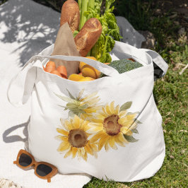 Bolsa Tote Girassol Aquarela