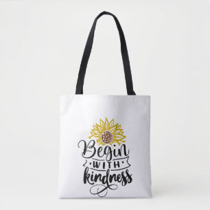 Bolsa Tote Girassol Comece com bondade