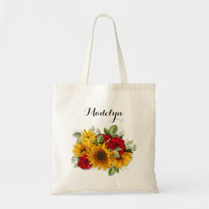 Bolsa Tote Girassol e Rosas Bolsas de ponte
