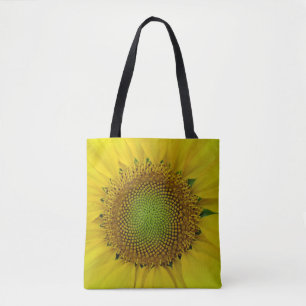 Bolsa Tote Girassol e sementes, espiral, rácio Ouro