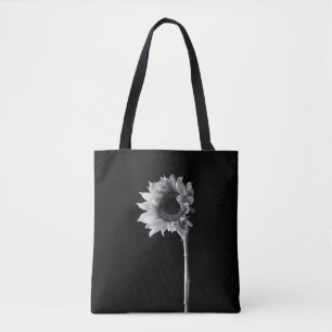 Bolsa Tote Girassol - Fotografia Preta e Branca