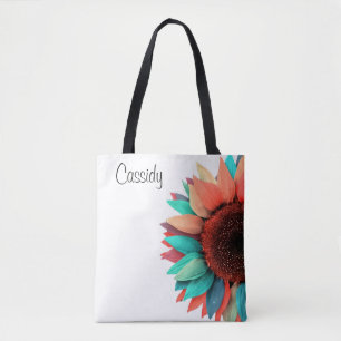 Bolsa Tote Girassol multicolorido personalizado
