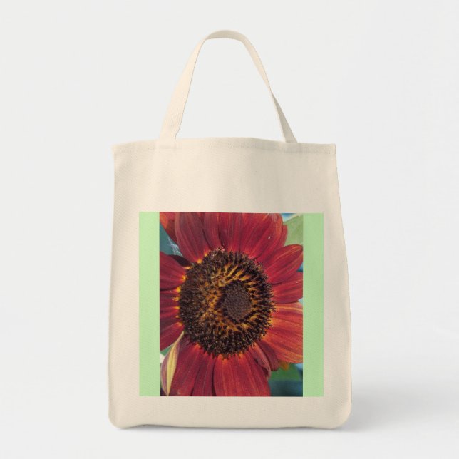 Bolsa Tote Girassol vermelho (Frente)