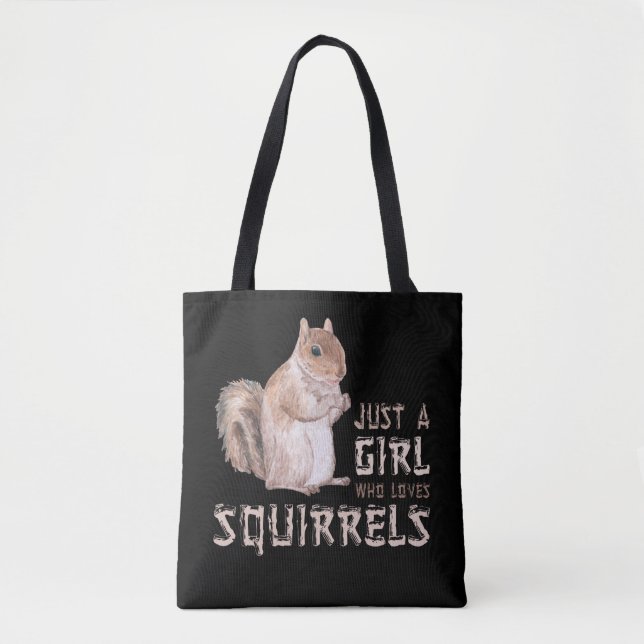 Bolsa Tote Girl Squirrel Lover (Frente)