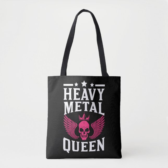 Bolsa Tote Girls Heavy Metal Queen Rock and Roll (Frente)