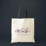 Bolsa Tote Girly Chic Lavander Elegante Nome do Script Monogr<br><div class="desc">Personalize seu lindo monograma branco Grocery Tote Bag! O texto abaixo pode ser personalizado para sua frase preferida ou mesmo para seu nome de cheio; você também pode excluí-lo se preferir. Se precisar de ajuda,  por favor,  avise-nos em belytaliarecipes@gmail.com,  e ficaremos felizes em ajudá-lo. © Belytalia 2022</div>