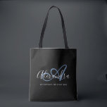 Bolsa Tote Girly Denim Blue Elegante Nome Monograma<br><div class="desc">Personalize a sua linda trendy preto Grocery Bag! O texto abaixo pode ser personalizado para sua frase preferida ou mesmo para seu nome de cheio; você também pode excluí-lo se preferir. Se precisar de ajuda,  por favor,  avise-nos em belytaliarecipes@gmail.com,  e ficaremos felizes em ajudá-lo. © Belytalia 2022</div>