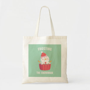 Bolsa Tote Glacê Divertido O Pun do Bolo de Natal do Boneco d