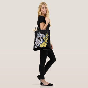 Bolsa Tote Gladiolus de Agosto & Crânio de Cavalo
