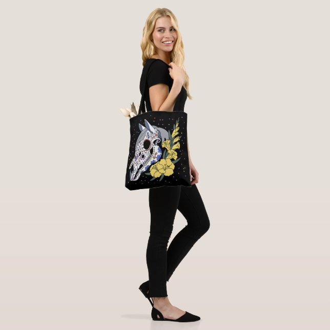 Bolsa Tote Gladiolus de Agosto & Crânio de Cavalo (No(a) Modelo)