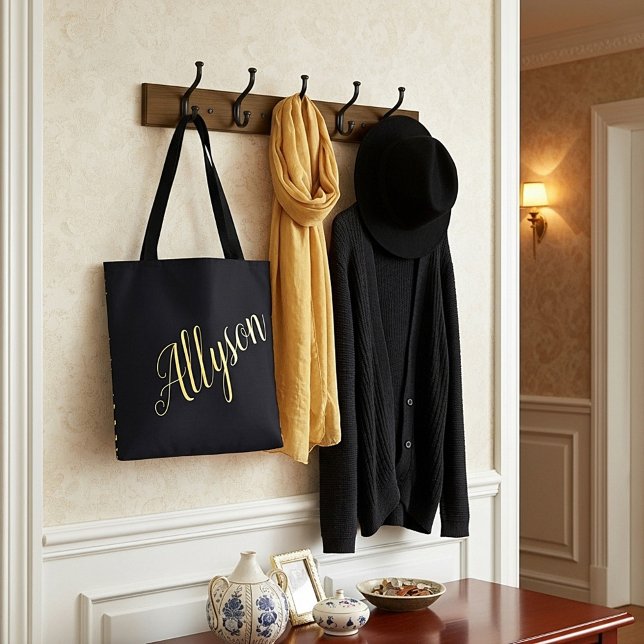 Bolsa Tote Glamour dourado personalizado   (Criador carregado)