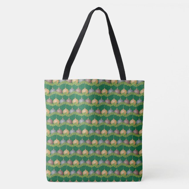 Bolsa Tote Glândulas de Natal e ornamentos (Frente)