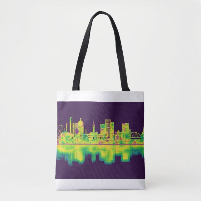 Bolsa Tote Glasgow Scotland Skyline (Frente)