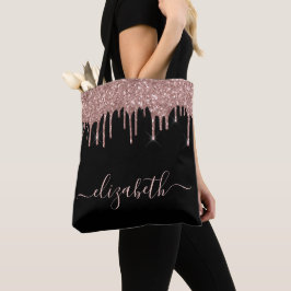 Bolsa Tote Glitter de Discagem Dourada do rosa a Preto Person