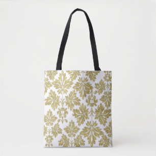 Bolsa Tote Glitter de ouro Elegante Feliz ano novo de padrão