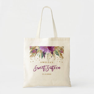 Bolsa Tote Glitter Espumante Ametist Sweet 16 Tote Bag