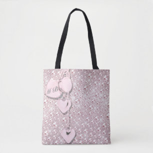 Bolsa Tote Glitter Girly Pink