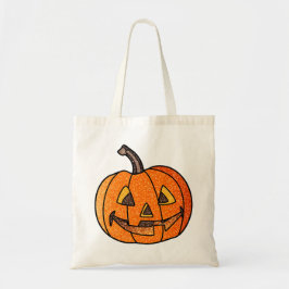 Bolsa Tote Glitter Jack O'Lantern