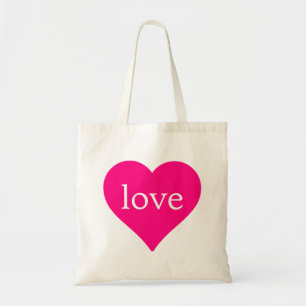 Bolsa Tote Glitter Red Heart Love Wedding