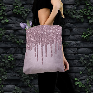 Bolsa Tote Glitter Rosa Girly   Máquina Metálica