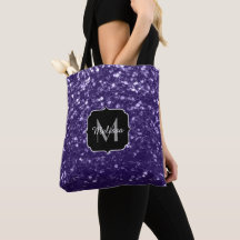 Glitter roxo ultra violeta escuro Monograma