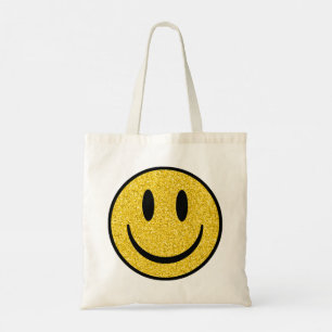 Bolsa Tote Glitter Smile Face