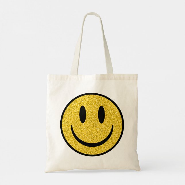 Bolsa Tote Glitter Smile Face (Verso)