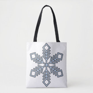 Bolsa Tote Glitter Snowflake - Baby Blue Branches