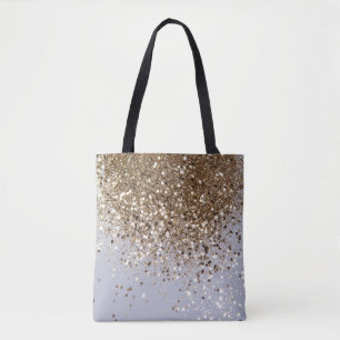 Bolsa Tote Glittro Dourado de Grelha Espumante #1
