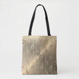 Bolsa Tote Glitzy Girafas no Glitzy Dourado