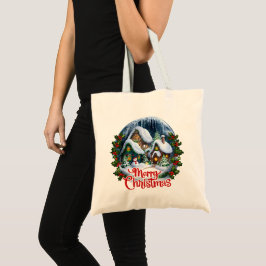 Bolsa Tote Globo de Neve da Aldeia de Inverno Whimsso