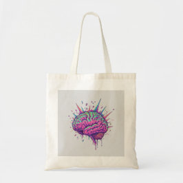 Bolsa Tote Glow With Your Mind Neon Brain Statement