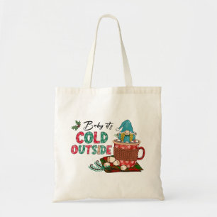 Bolsa Tote Gnomo e cacau quente do Natal na Escandinávia