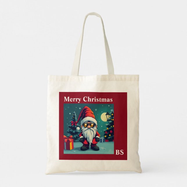 Bolsa Tote Gnomo festivo aconchegante do natal em Disguise (Verso)