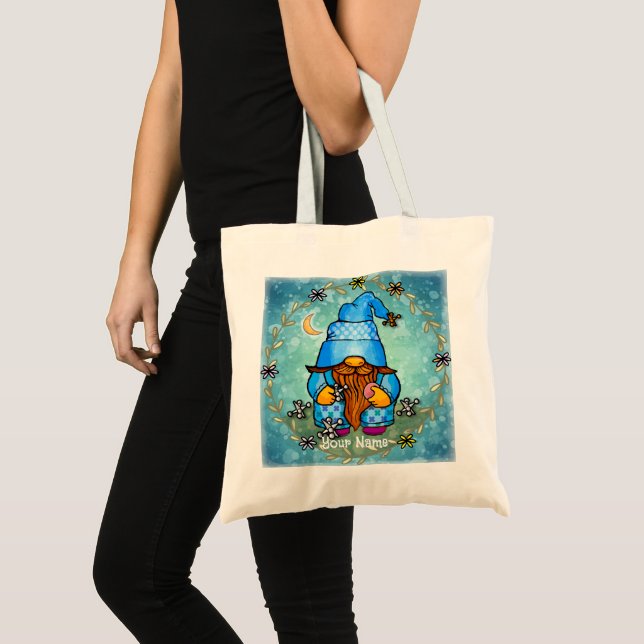 Bolsa Tote Gnomo jogando jacks  (Frente (produto))